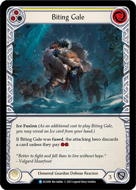 Image for Biting Gale (Yellow) (ELE008) (Tales of Aria) - Flesh and Blood TCG
