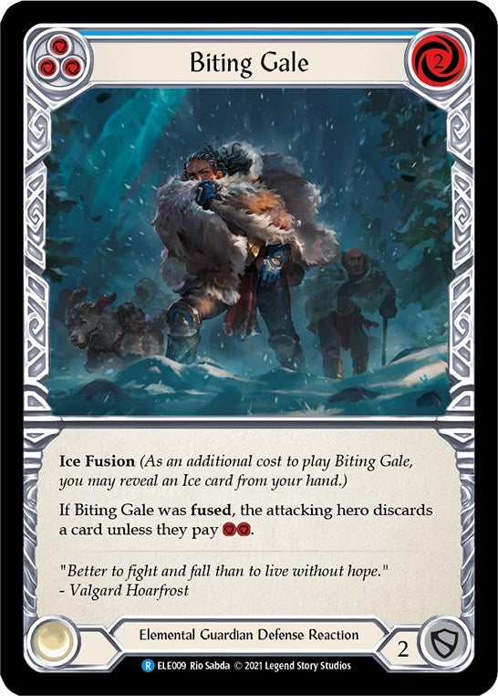Image for Biting Gale (Blue) (ELE009) (Tales of Aria) - Flesh and Blood TCG