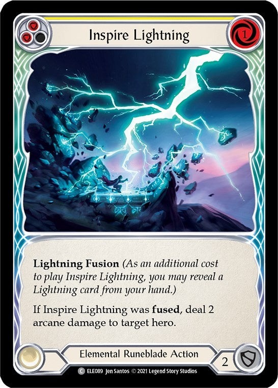 Image for Inspire Lightning (Yellow) (ELE089) (Tales of Aria) - Flesh and Blood TCG