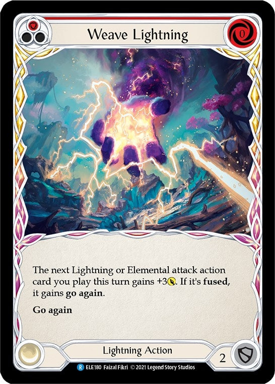 Image for Weave Lightning (Red) (ELE180) (Tales of Aria) - Flesh and Blood TCG
