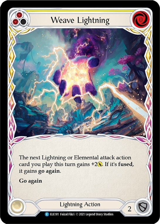 Image for Weave Lightning (Yellow) (ELE181) (Tales of Aria) - Flesh and Blood TCG