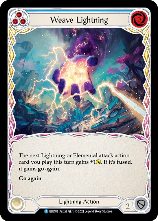 Image for Weave Lightning (Blue) (ELE182) (Tales of Aria) - Flesh and Blood TCG