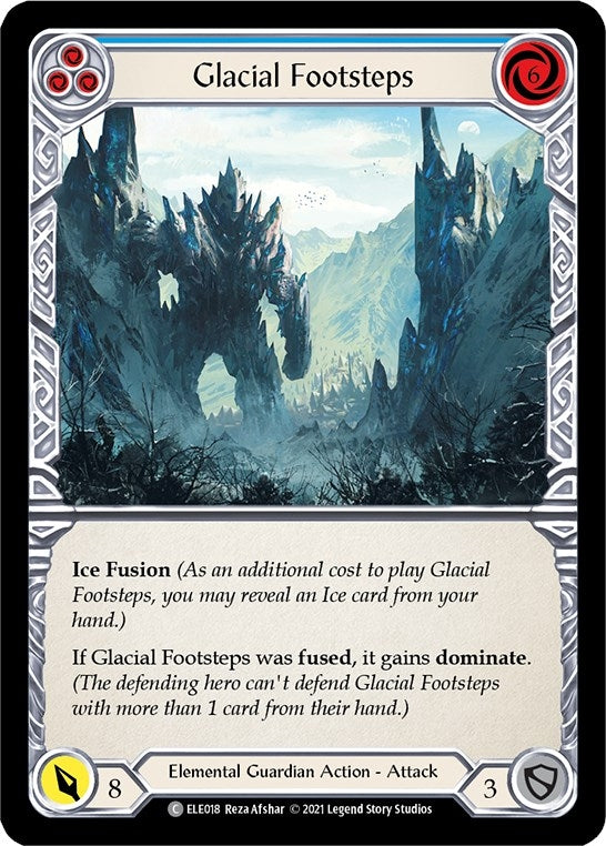 Image for Glacial Footsteps (Blue) (ELE018) (Tales of Aria) - Flesh and Blood TCG