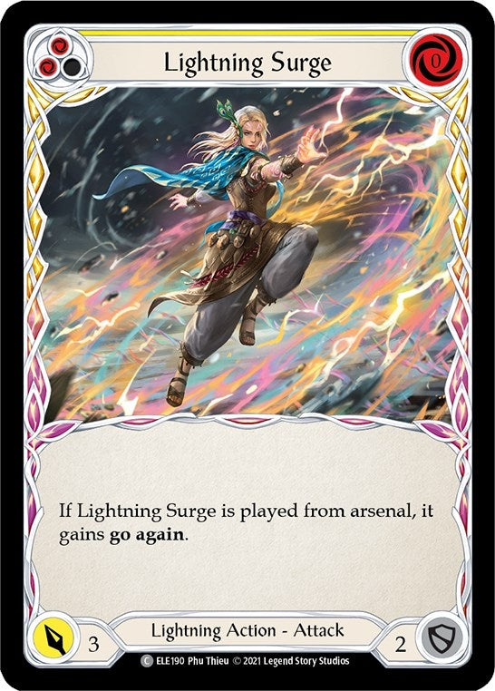 Image for Lightning Surge (Yellow) (ELE190) (Tales of Aria) - Flesh and Blood TCG