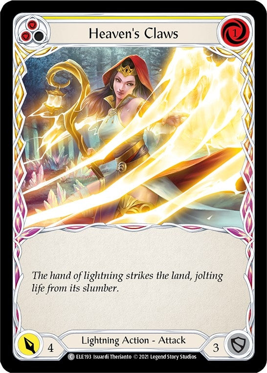 Image for Heaven's Claws (Yellow) (ELE193) (Tales of Aria) - Flesh and Blood TCG