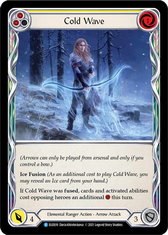 Image for Cold Wave (Yellow) (ELE039) (Tales of Aria) - Flesh and Blood TCG