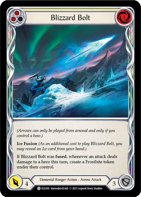 Image for Blizzard Bolt (Yellow) (ELE045) (Tales of Aria) - Flesh and Blood TCG