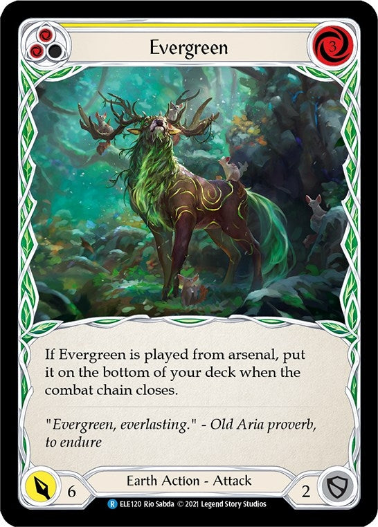 Image for Evergreen (Yellow) (ELE120) (Tales of Aria) - Flesh and Blood TCG