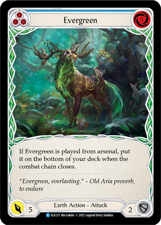 Image for Evergreen (Blue) (ELE121) (Tales of Aria) - Flesh and Blood TCG
