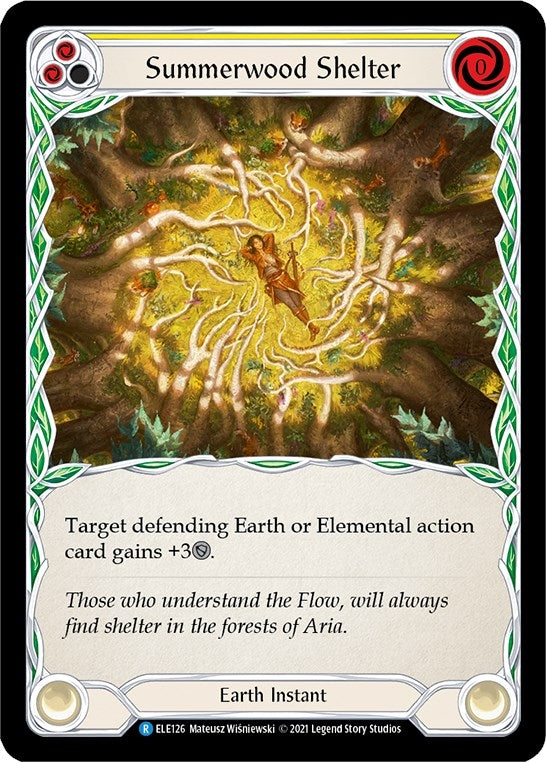 Image for Summerwood Shelter (Yellow) (ELE126) (Tales of Aria) - Flesh and Blood TCG