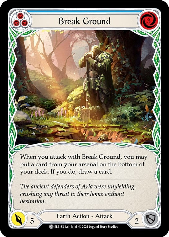 Image for Break Ground (Blue) (ELE133) (Tales of Aria) - Flesh and Blood TCG