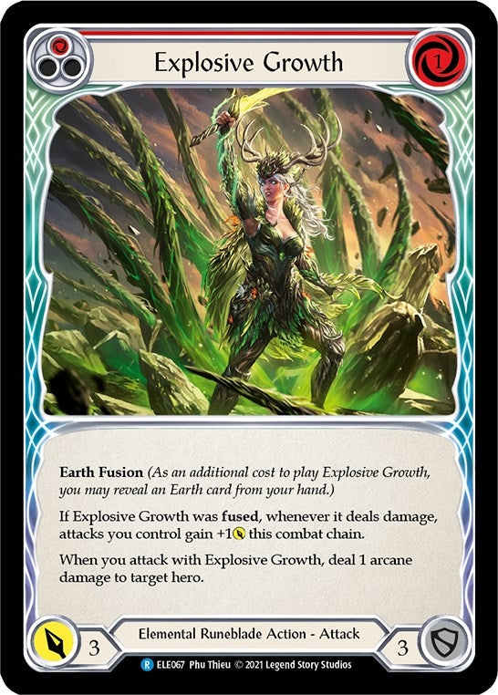 Image for Explosive Growth (Red) (ELE067) (Tales of Aria) - Flesh and Blood TCG