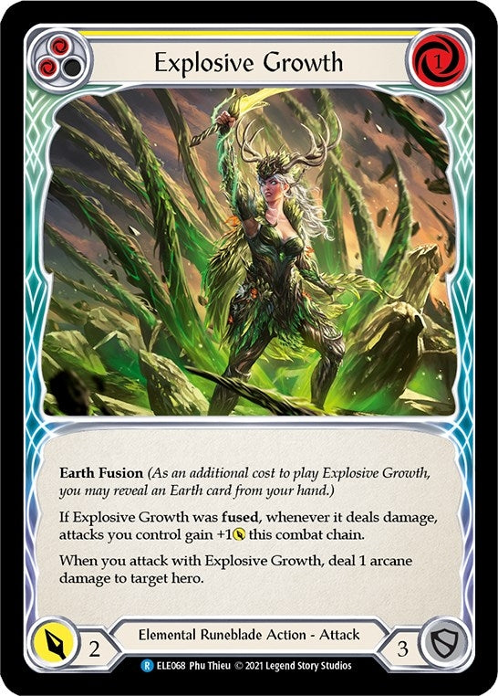 Image for Explosive Growth (Yellow) (ELE068) (Tales of Aria) - Flesh and Blood TCG