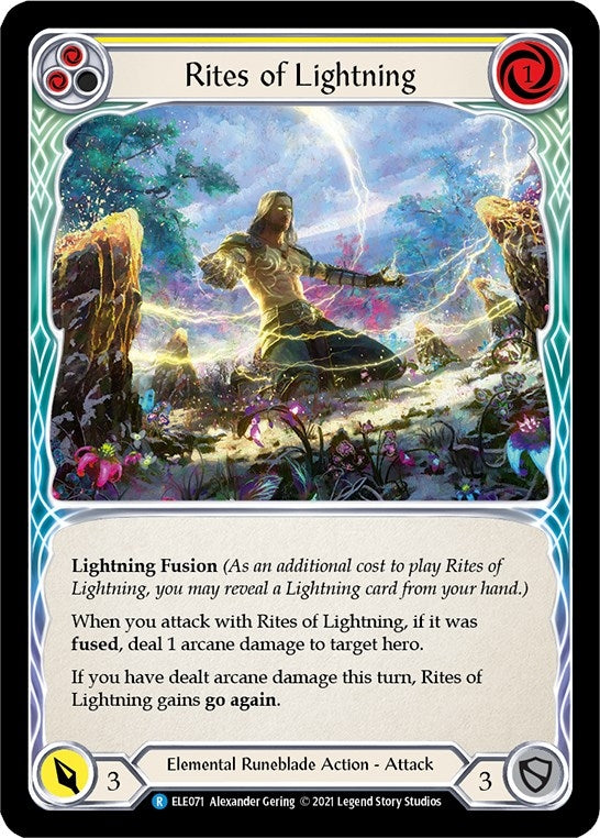 Image for Rites of Lightning (Yellow) (ELE071) (Tales of Aria) - Flesh and Blood TCG