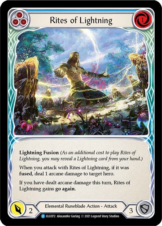 Image for Rites of Lightning (Blue) (ELE072) (Tales of Aria) - Flesh and Blood TCG