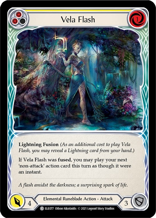 Image for Vela Flash (Yellow) (ELE077) (Tales of Aria) - Flesh and Blood TCG