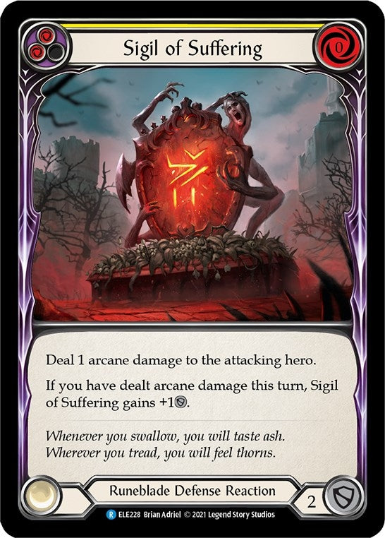 Image for Sigil of Suffering (Yellow) (ELE228) (Tales of Aria) - Flesh and Blood TCG