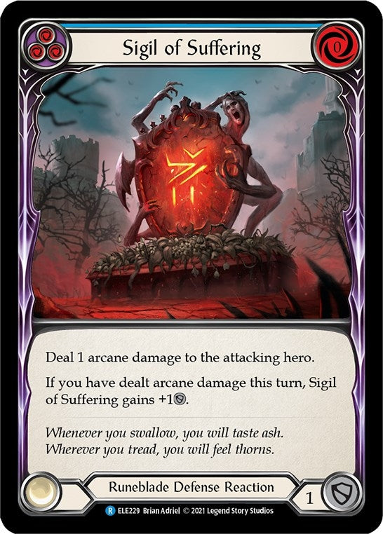 Image for Sigil of Suffering (Blue) (ELE229) (Tales of Aria) - Flesh and Blood TCG
