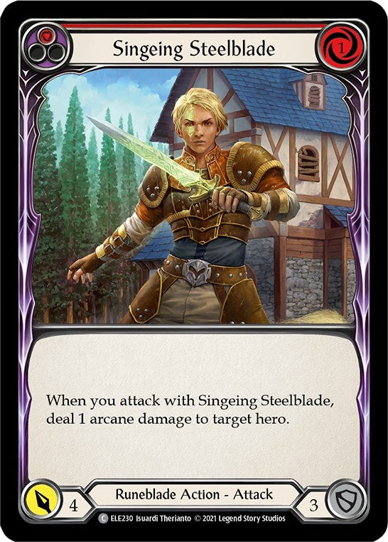 Image for Singeing Steelblade (Red) (ELE230) (Tales of Aria) - Flesh and Blood TCG