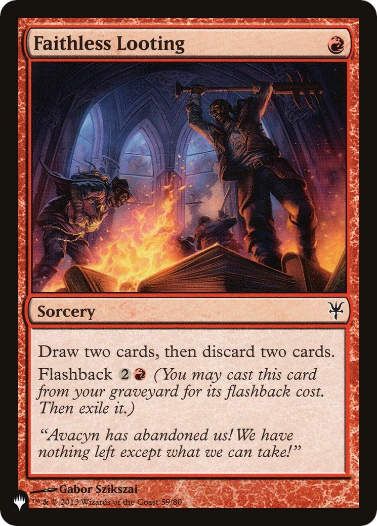 Image for Faithless Looting (DDK) (59/80) (The List Reprints) - Magic: The Gathering