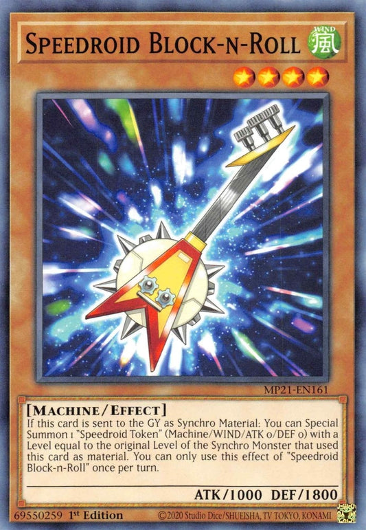 Speedroid Block-n-Roll (MP21-EN161) (2021 Tin of Ancient Battles)