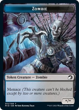 Zombie (015) Token (15) (Innistrad: Midnight Hunt)