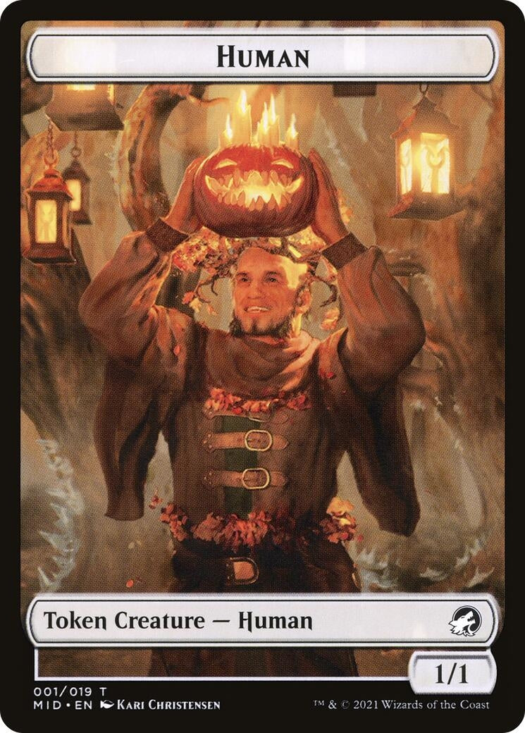 Human // Insect Double-Sided Token (1 // 9) (Innistrad: Midnight Hunt)