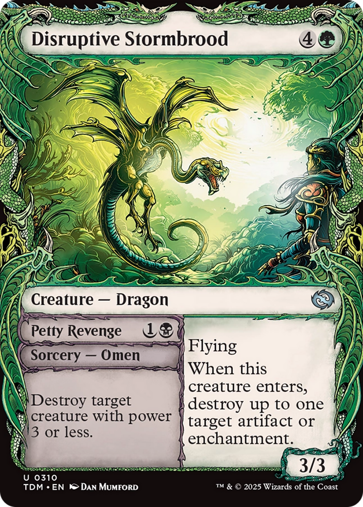Disruptive Stormbrood // Petty Revenge (TDM-310) - Tarkir: Dragonstorm: (Showcase)