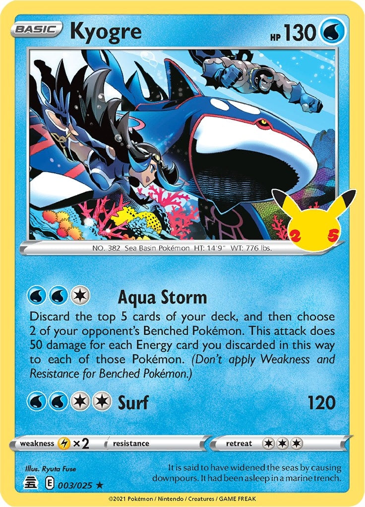 Kyogre (003/025) (Celebrations)