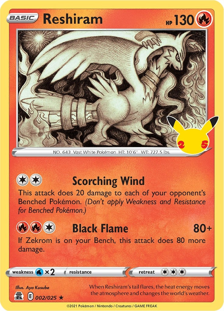 Reshiram (002/025) (Celebrations)