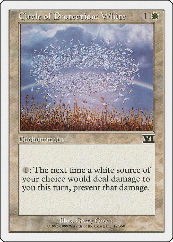 Image for Circle of Protection: White (12) (Classic Sixth Edition) - Magic: The Gathering