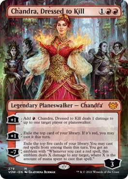 Chandra, Dressed to Kill (Borderless) (279) (Innistrad: Crimson Vow)