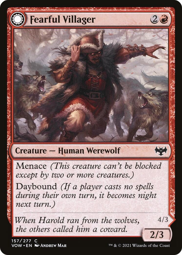 Image for Fearful Villager (157) (Innistrad: Crimson Vow) - Magic: The Gathering