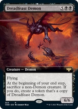 Image for Dreadfeast Demon (Extended Art) (369) (Innistrad: Crimson Vow) - Magic: The Gathering