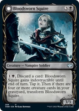 Image for Bloodsworn Squire (Showcase) (289) (Innistrad: Crimson Vow) - Magic: The Gathering
