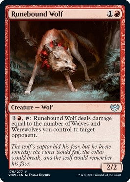 Runebound Wolf (176) (Innistrad: Crimson Vow)