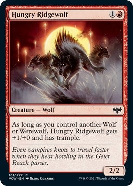 Image for Hungry Ridgewolf (161) (Innistrad: Crimson Vow) - Magic: The Gathering