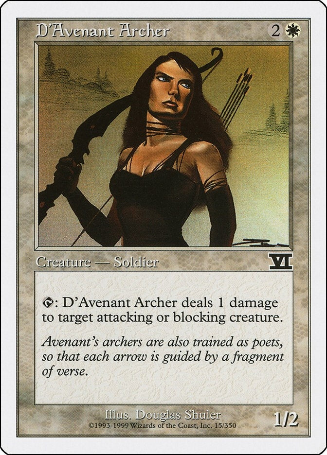 Image for D'Avenant Archer (15) (Classic Sixth Edition) - Magic: The Gathering