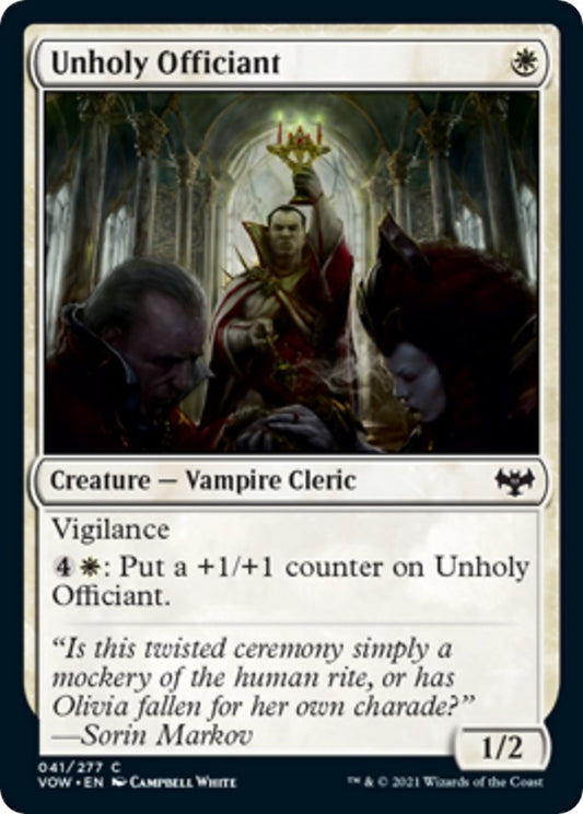 Image for Unholy Officiant (41) (Innistrad: Crimson Vow) - Magic: The Gathering
