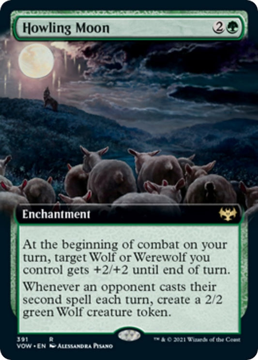 Image for Howling Moon (Extended Art) (391) (Innistrad: Crimson Vow) - Magic: The Gathering