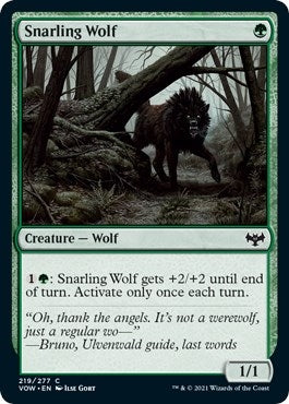 Image for Snarling Wolf (219) (Innistrad: Crimson Vow) - Magic: The Gathering