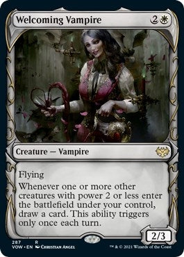 Welcoming Vampire (Showcase) (287) (Innistrad: Crimson Vow)