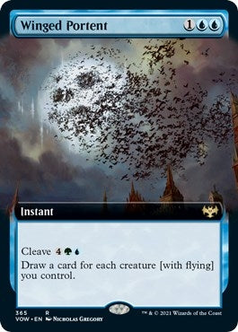 Winged Portent (Extended Art) (365) (Innistrad: Crimson Vow)