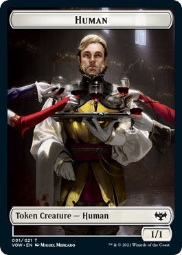 Human (001) // Vampire (007) Double-Sided Token (1 // 7) (Innistrad: Crimson Vow)