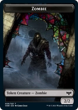 Zombie (008) // Vampire (016) Double-Sided Token (8 // 16) (Innistrad: Crimson Vow)