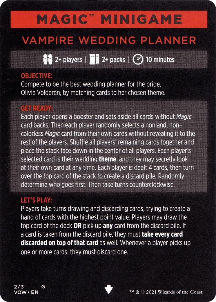 Image for Magic Minigame: Vampire Wedding Planner (2) (Innistrad: Crimson Vow) - Magic: The Gathering