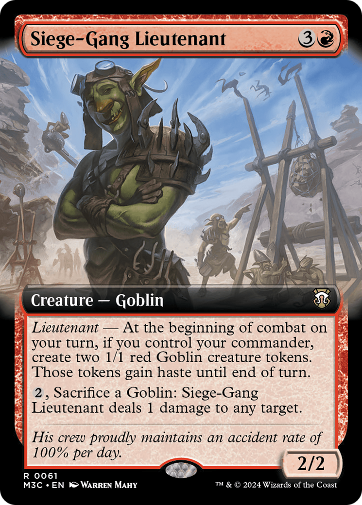 Siege-Gang Lieutenant (Extended Art) (M3C-061) - Modern Horizons 3 Commander: (Extended Art) Foil