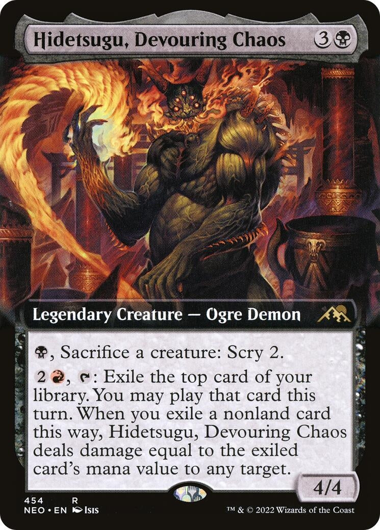 Image for Hidetsugu, Devouring Chaos (Extended Art) (454) (Kamigawa: Neon Dynasty) - Magic: The Gathering