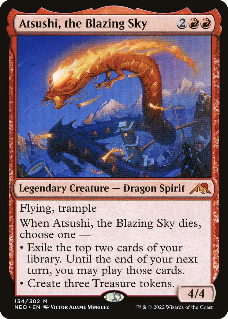 Image for Atsushi, the Blazing Sky (134) (Kamigawa: Neon Dynasty) - Magic: The Gathering