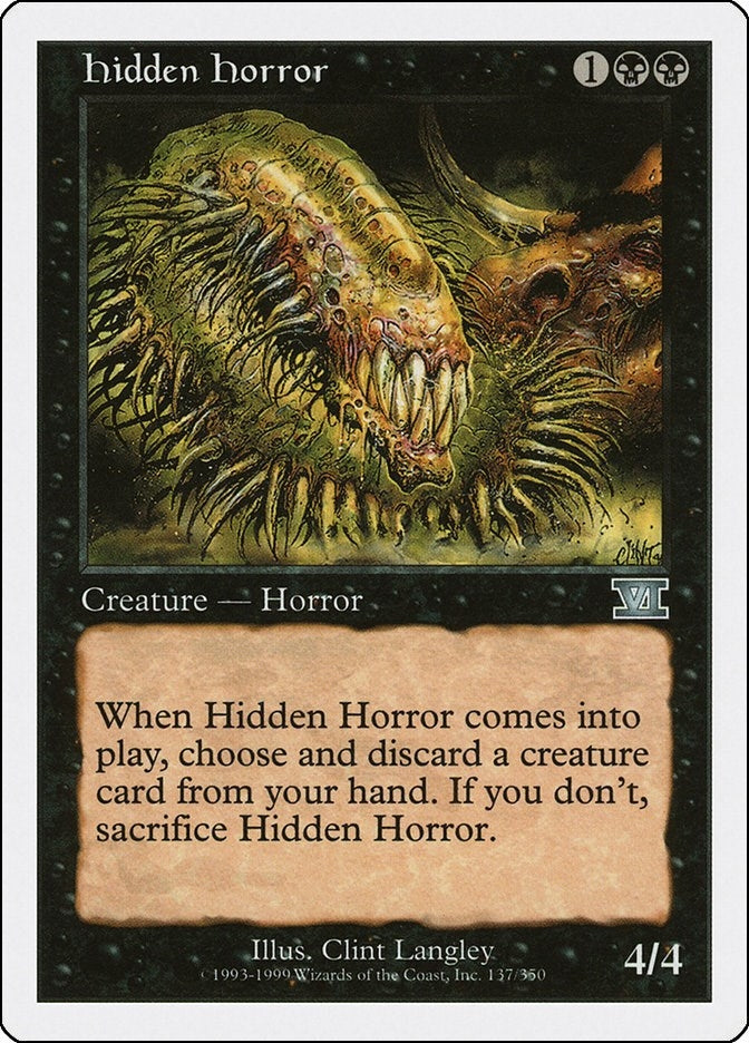 Image for Hidden Horror (137) (Classic Sixth Edition) - Magic: The Gathering
